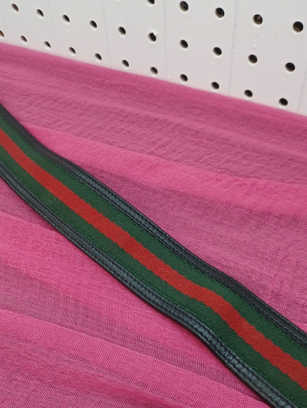 Gucci Vintage Web and Leather Belt - Picture 6 of 7